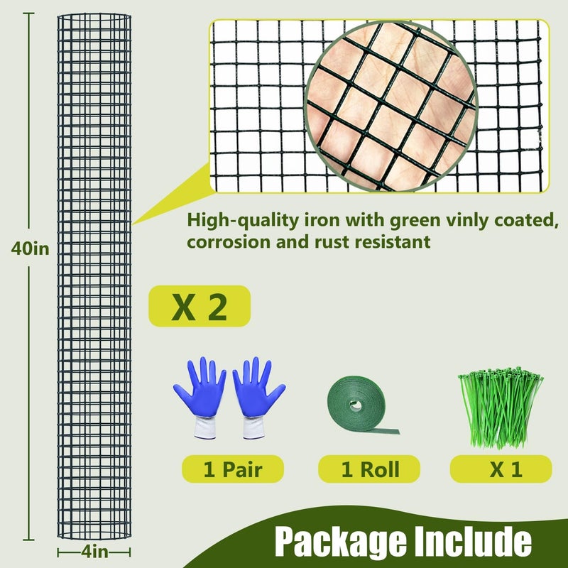 HOLANHING 2 Pack Metal Moss Pole, 40" Moss Poles for Plants Monstera, Stackable Sphagnum Moss Pole for Climbing Plants Work with Sphagnum Moss(2 Pack 40") - Image 5